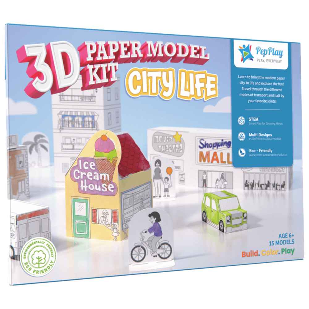 Pepplay - City Life 3D Paper Model Kit - 15 Models