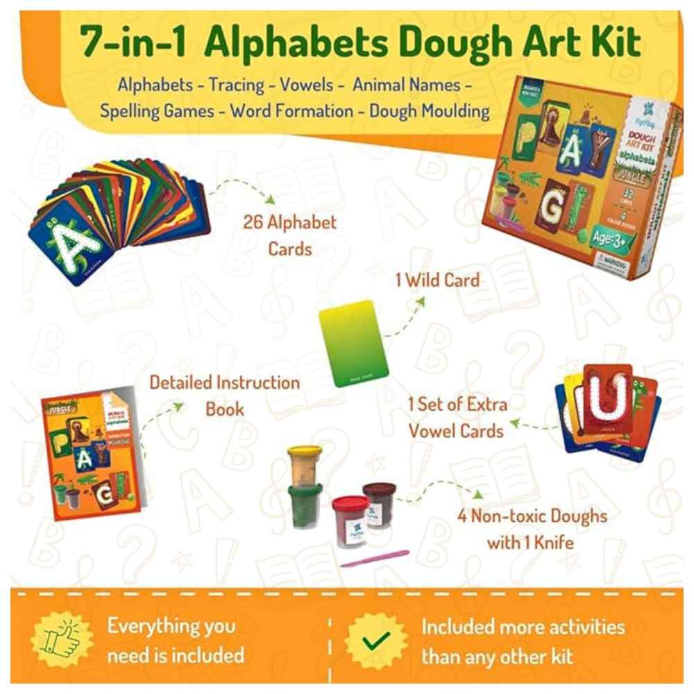 Pepplay - Alphabet Dough Art Kit - 36 Pcs