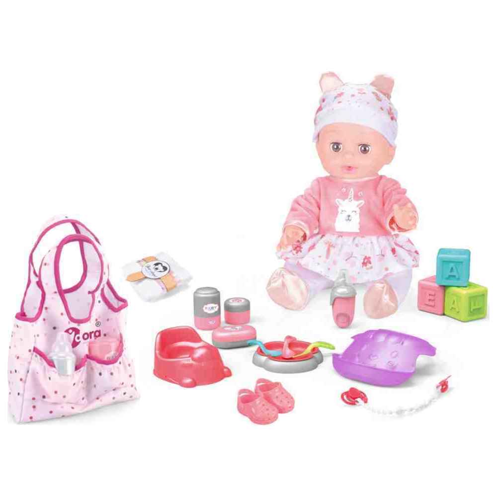 Vdora Dolls - Baby Girl Doll w/ Handbag & Accessories - 16 Pcs