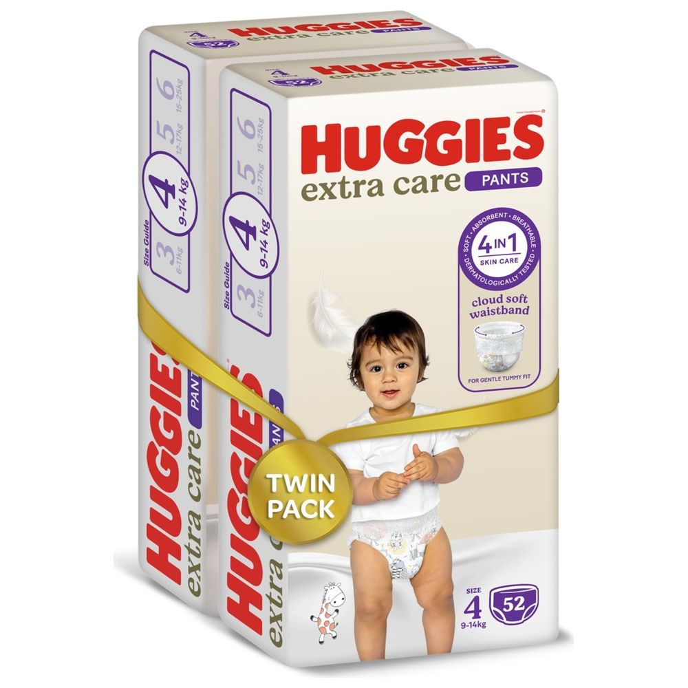 هجيز - حفاضات كلوت عناية إضافية - 9-14 كلغ - حجم 4 - 104 حفاض