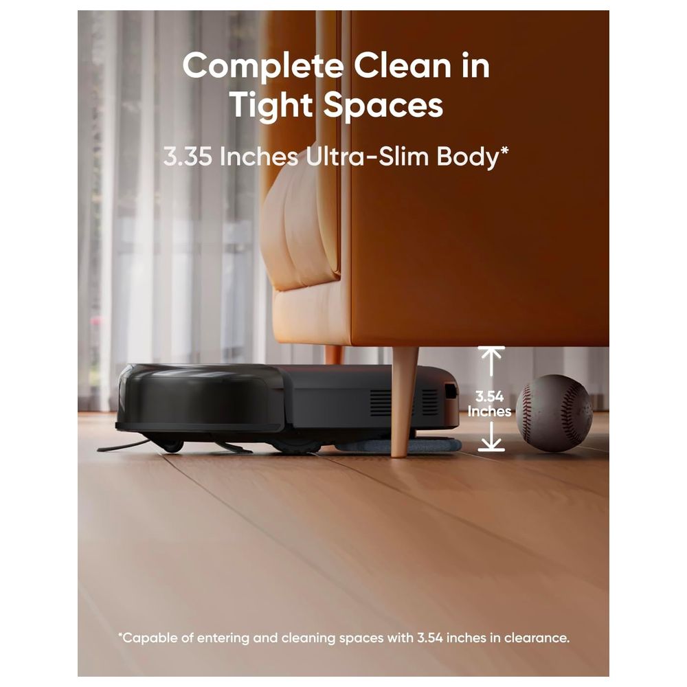 يوفي - أومني سي 20 روبوت مكنسة كهربائية ومسح - أسود