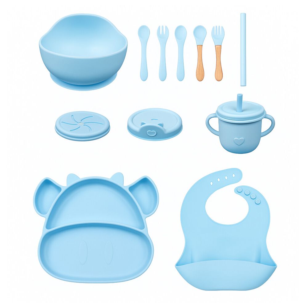 Factory Price - Nora Baby Feeding Tableware Set - 12 Pcs - Cow