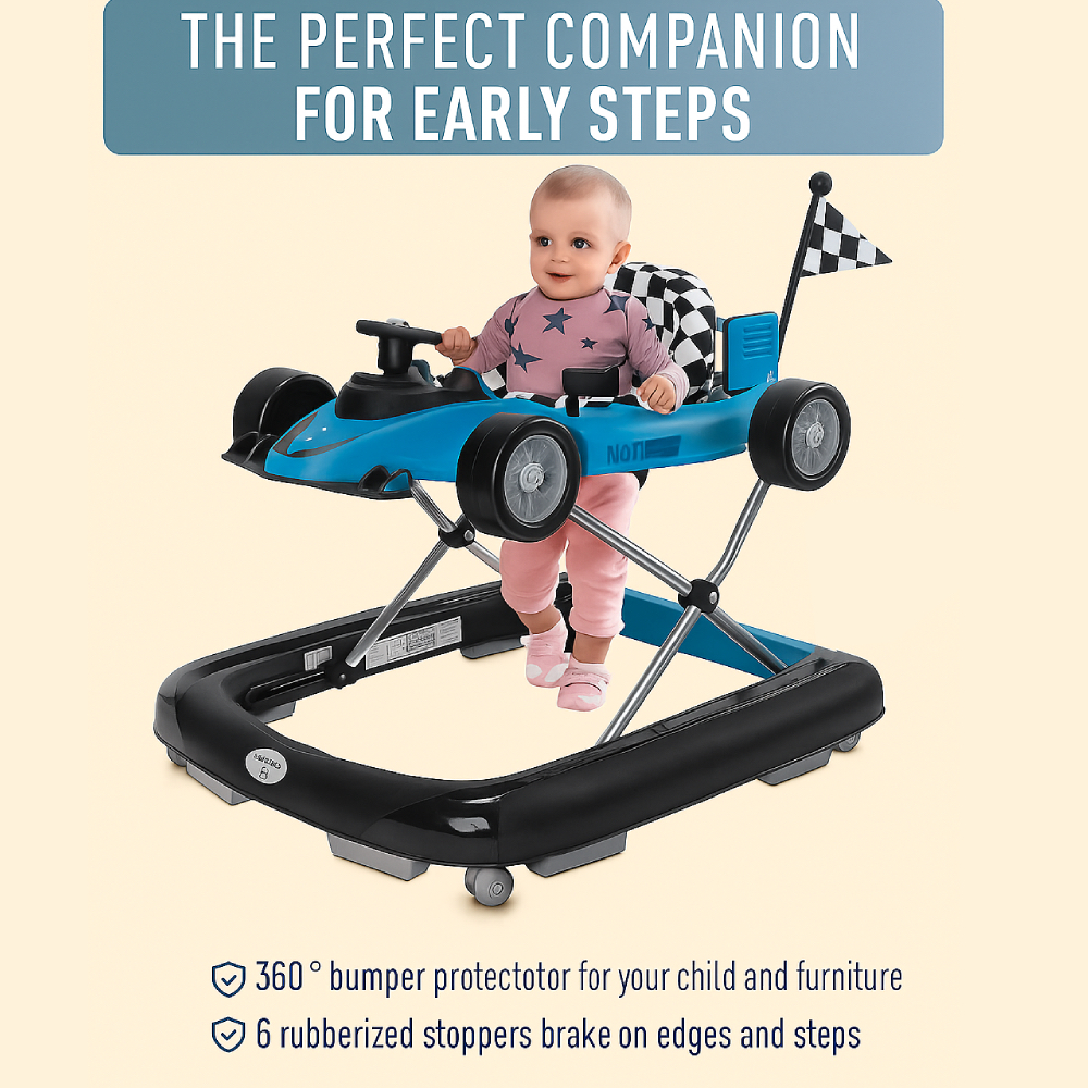 Factory Price - Ryan 4 In 1 Safety Baby Car Walker - Blue