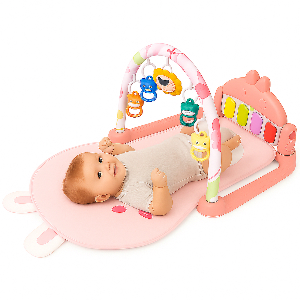 Factory Price - Cute Rabbit Baby Play Gym - Pink