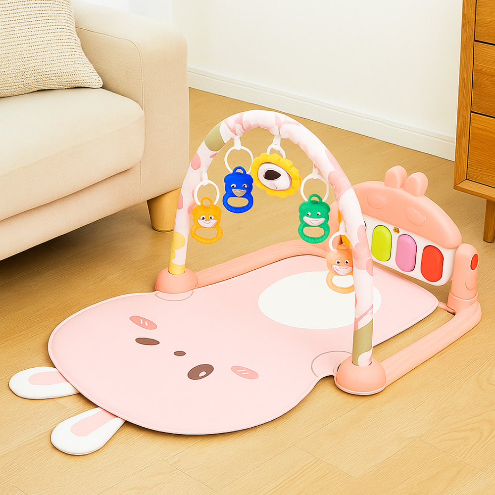 Factory Price - Cute Rabbit Baby Play Gym - Pink