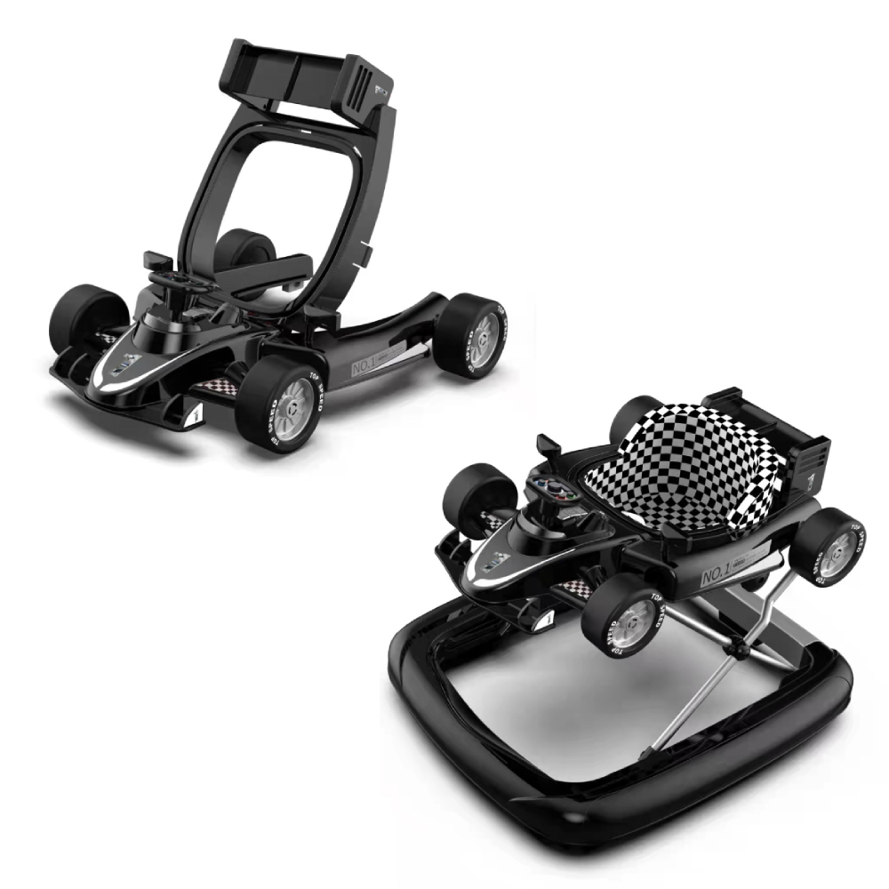 فاكتوري برايس - مشاية رايان 4 في 1 مع موسيقى وأضواء - أسود