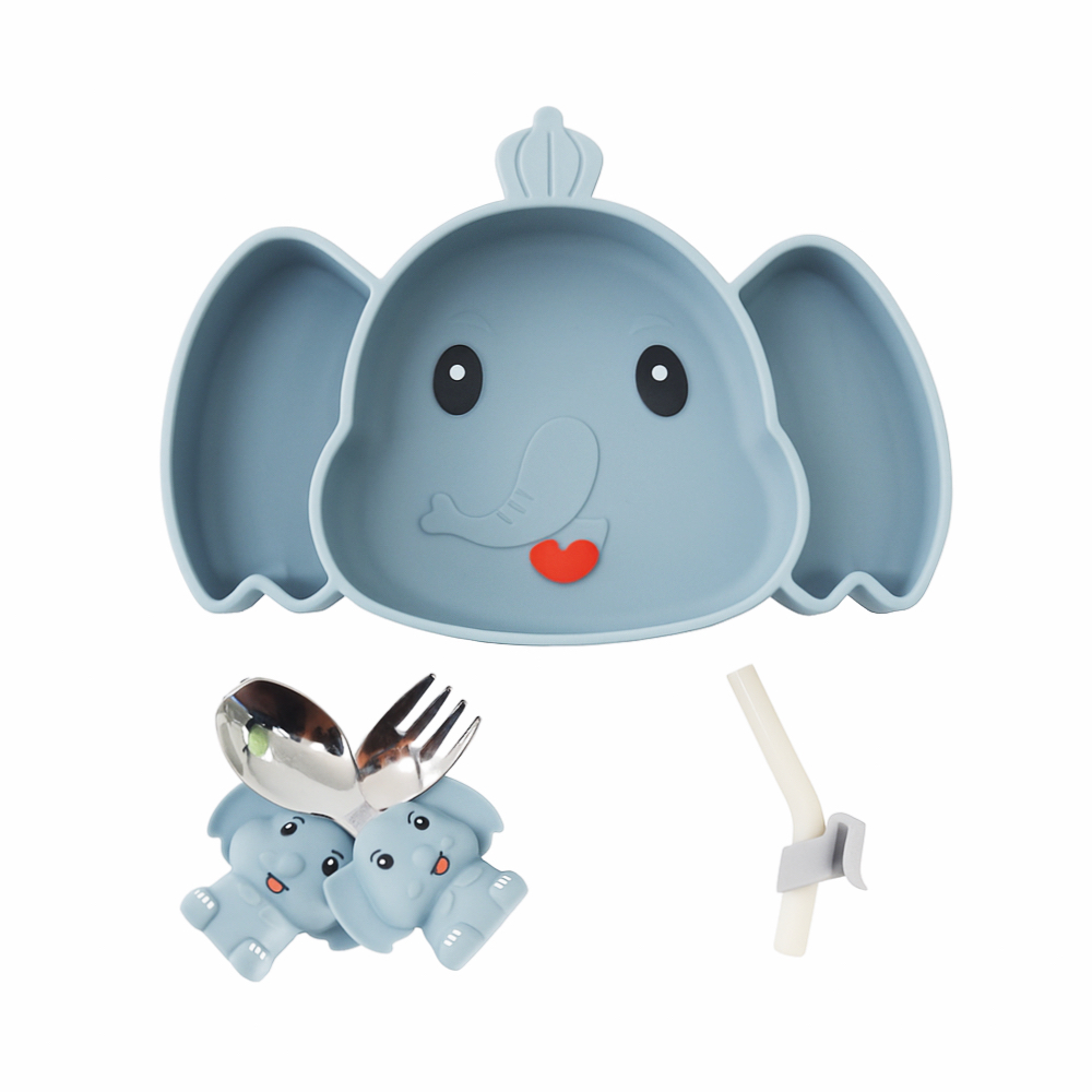 Factory Price Elena Kids Silicone Tableware - Elephant