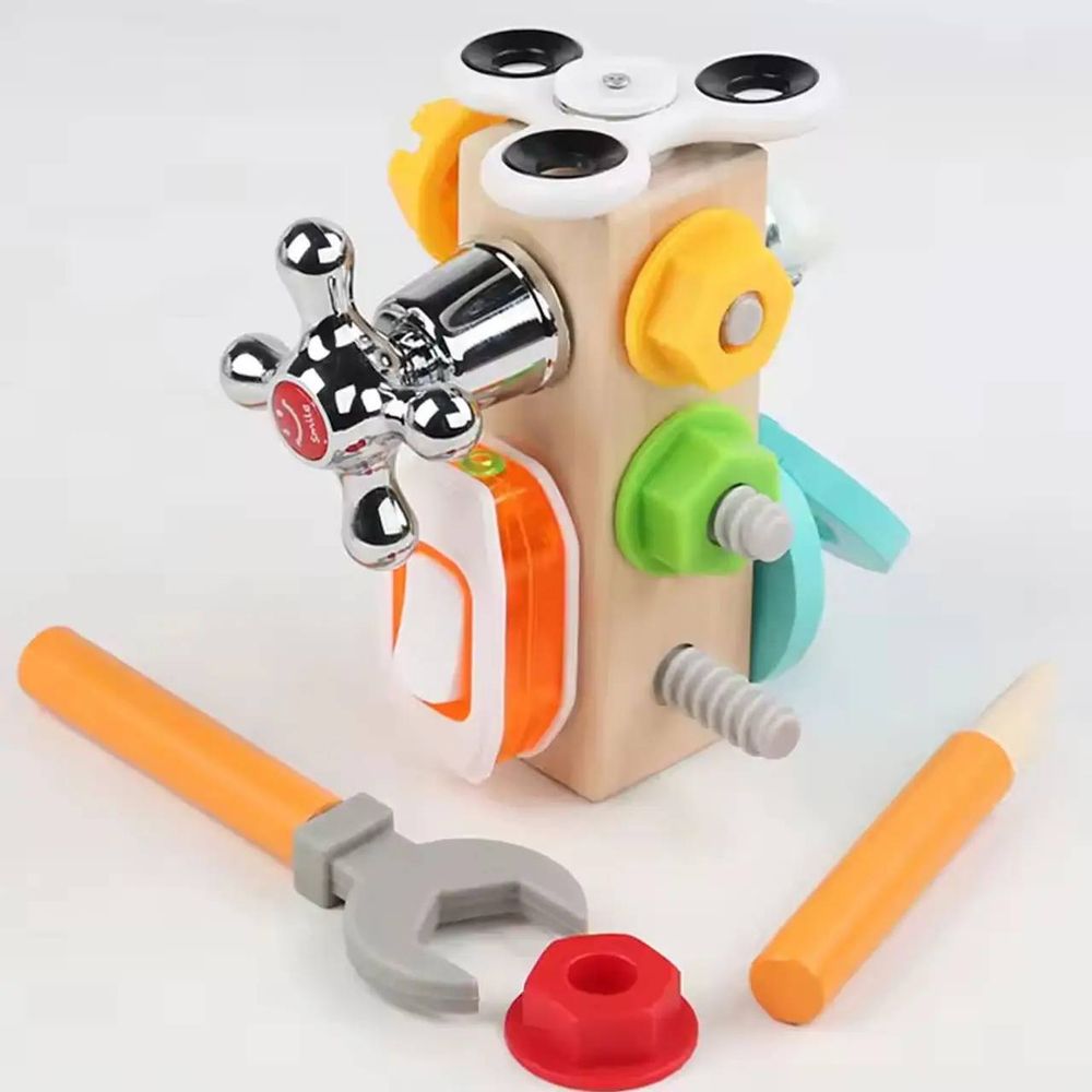 قاكتوري برايس - مجموعة أدوات حسية خشبية 7 في 1 - متعددة الألوان