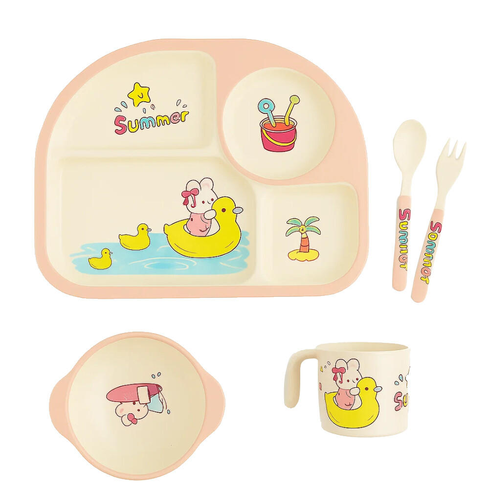 Factory Price - Summer Camp Bamboo Tableware Set - 5 Pcs