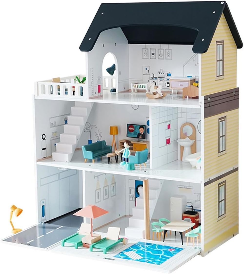 فاكتوري برايس - بيت دمى خشبي كلاسيكي