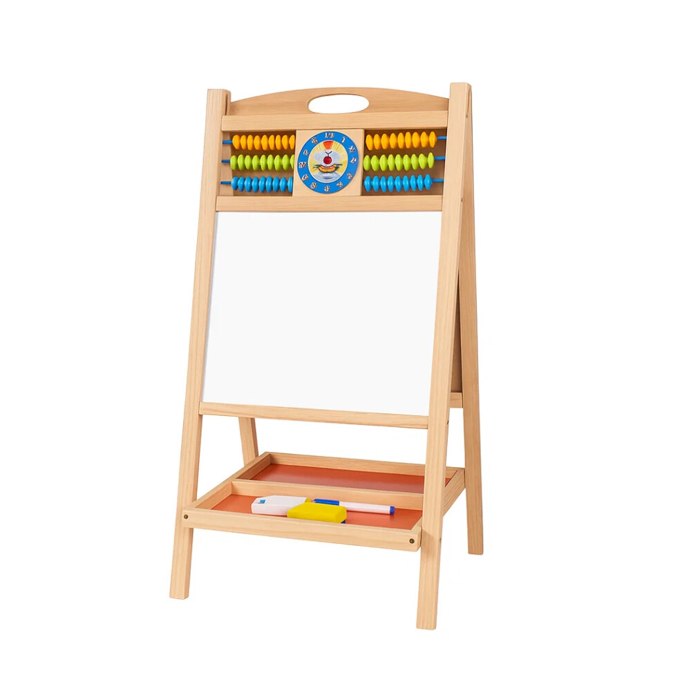 Factory Price Double-Sided Magnetic Easel Board With Accessories - Multicolor - 37x32x69.7 cm
