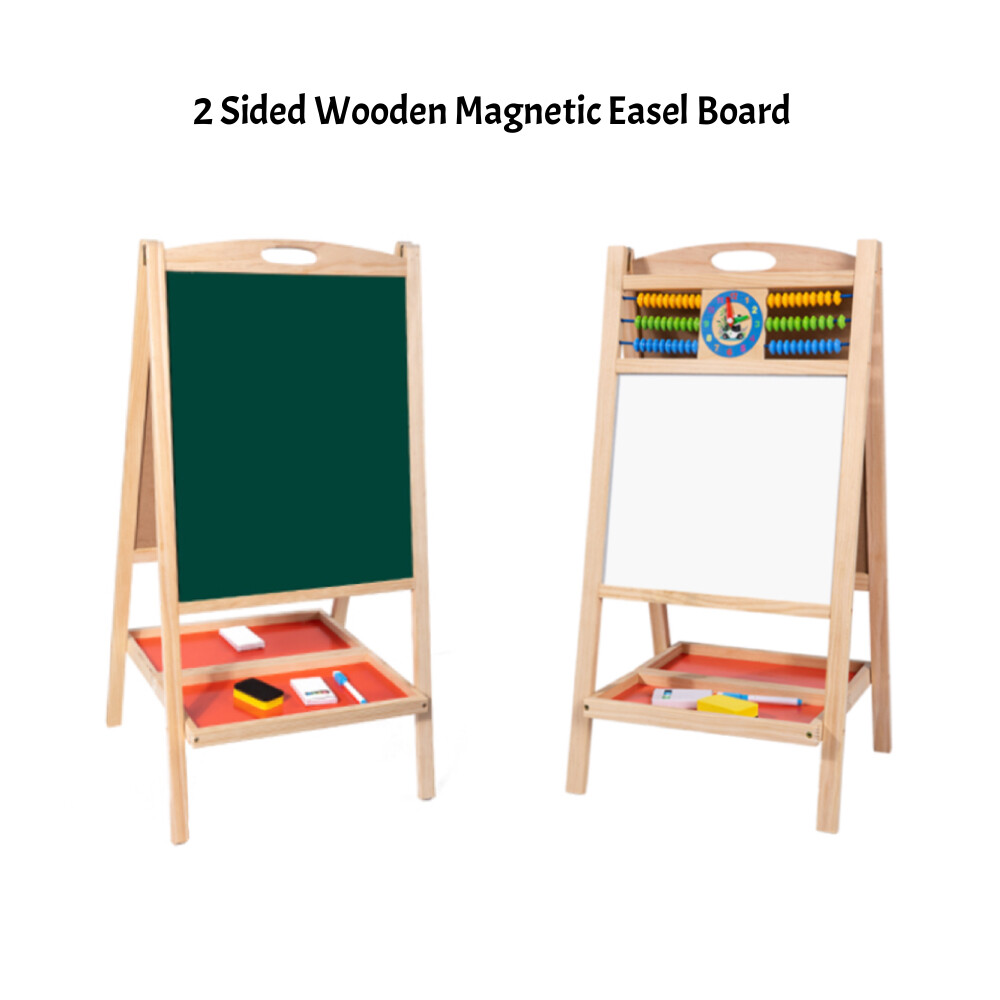 Factory Price Double-Sided Magnetic Easel Board With Accessories - Multicolor - 37x32x69.7 cm