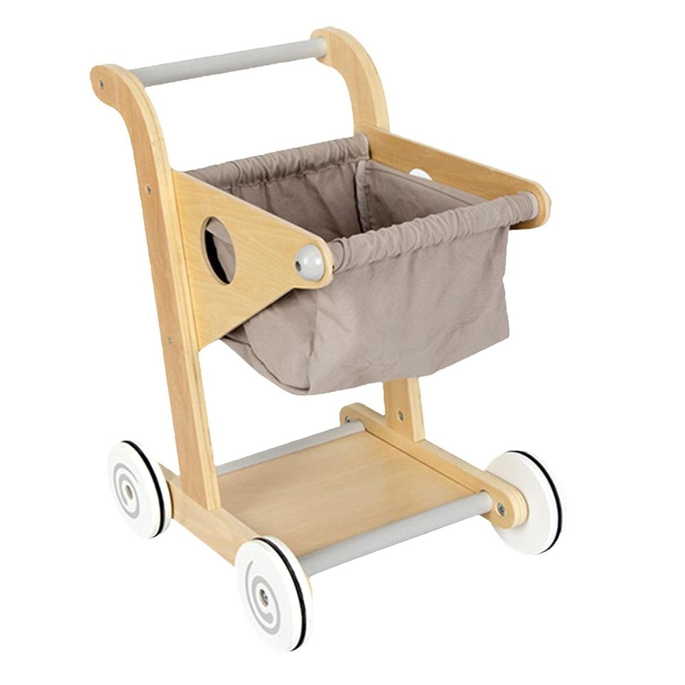 Factory Price Everyn Wooden Shopping Cart Walker - Beige