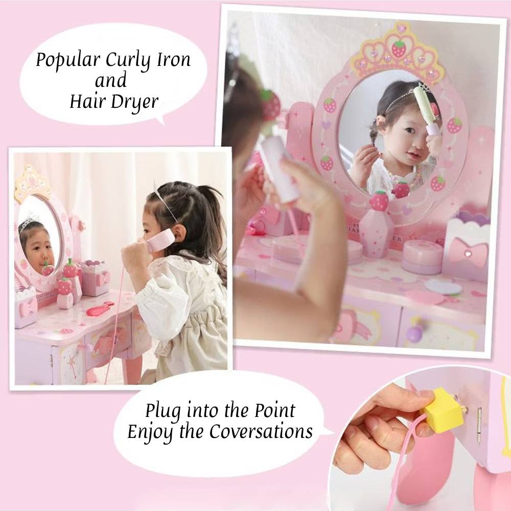 فاكتوري برايس - طاولة زينة خشبية واقعية من أليس كيدز - أرجل قطط