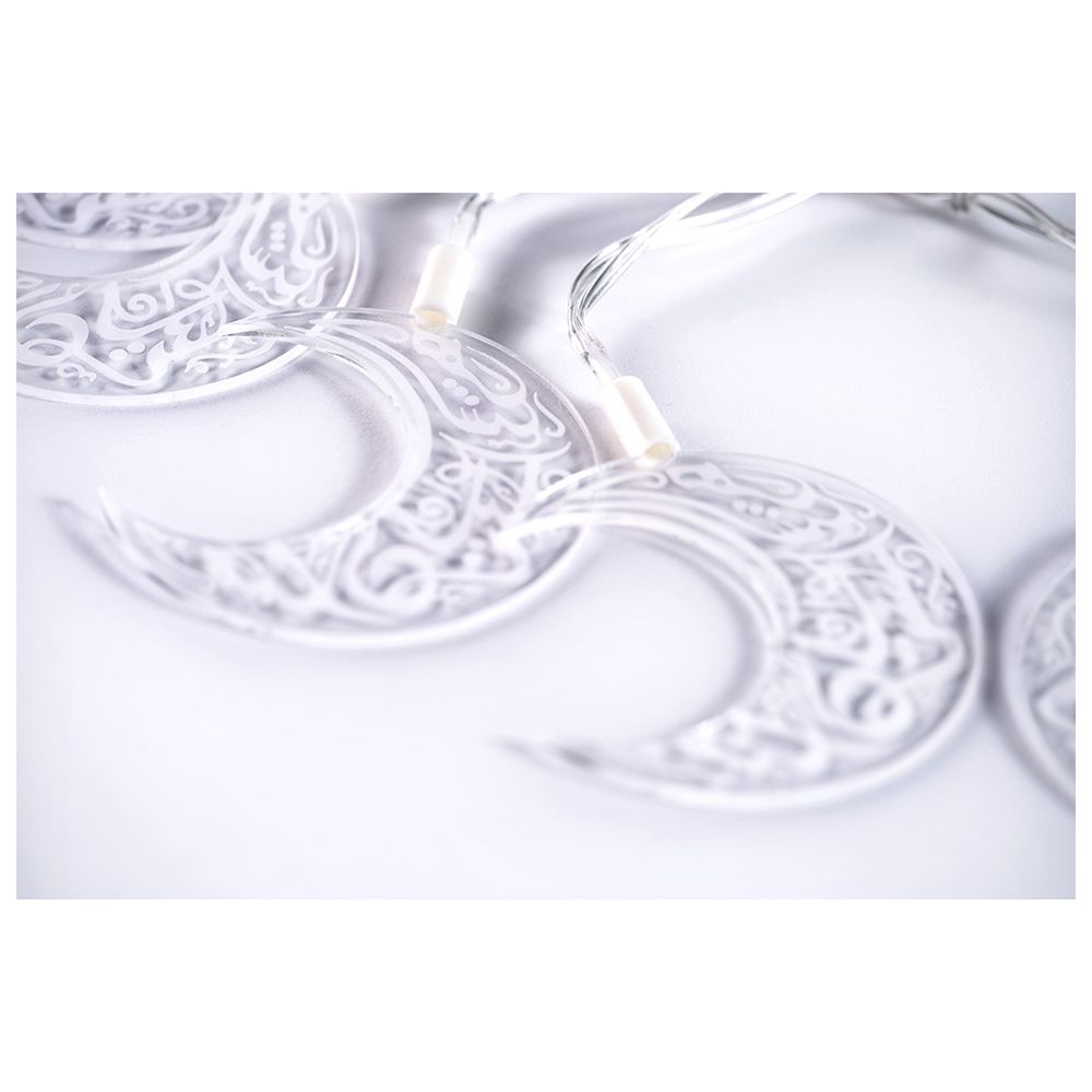 هلالفل - سلسلة إنارة رمضانية من الأكريليك الفاخر - هلال