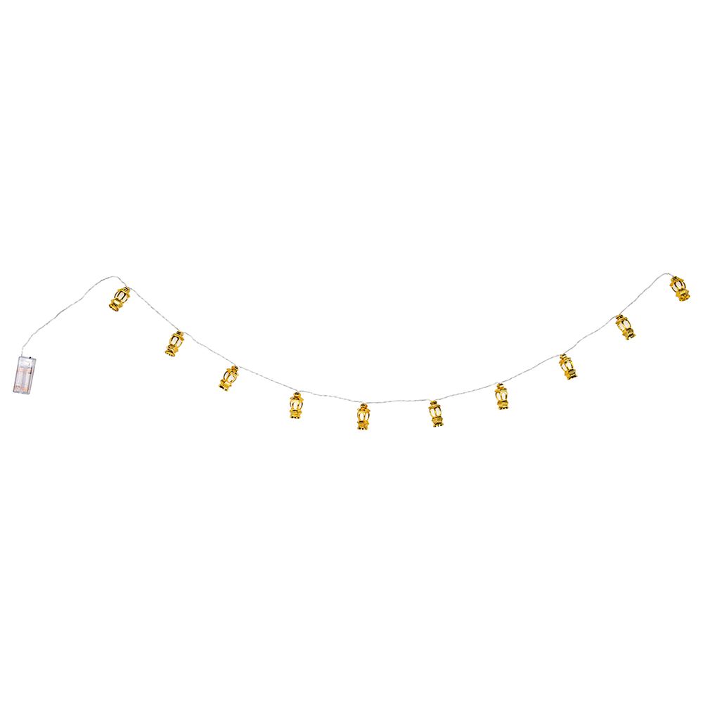 HilalFul - Ramadan Golden Lantern Light String - Blue