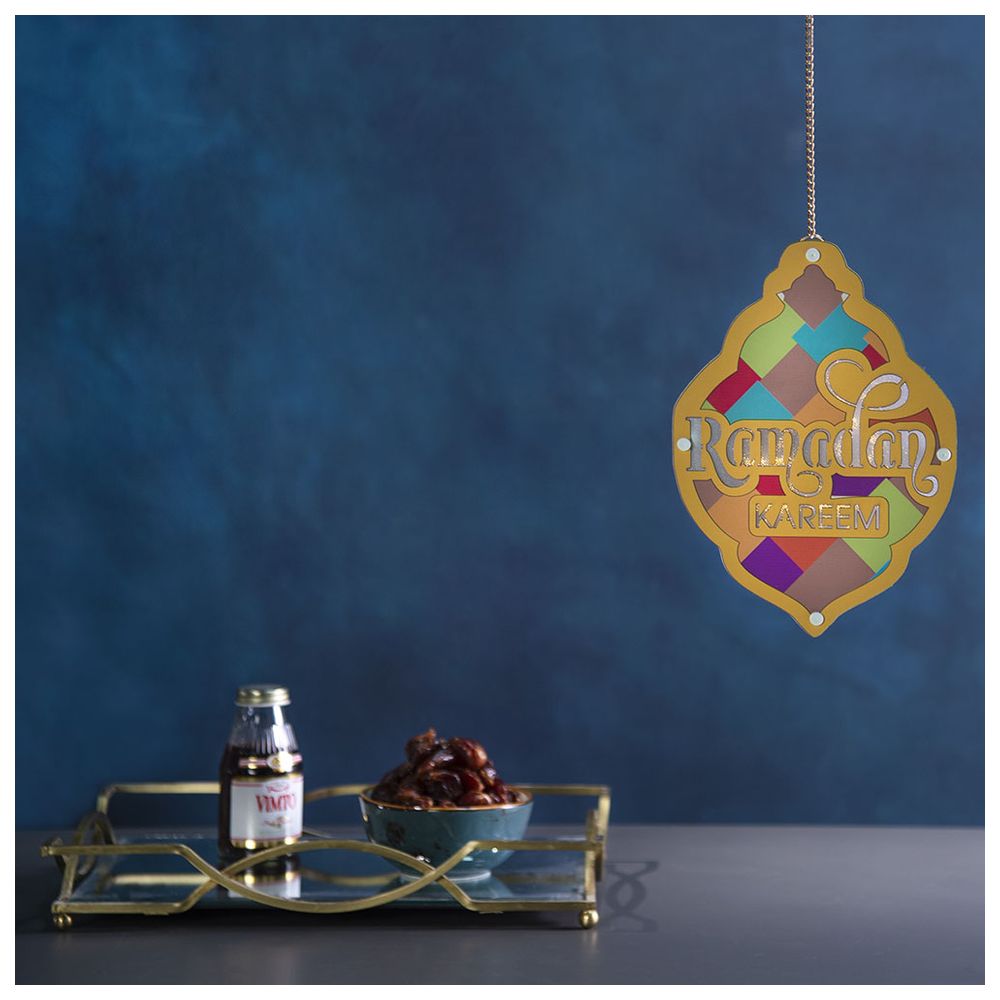 HilalFul - Wooden Ramadan Kareem Hanging Decoration Light