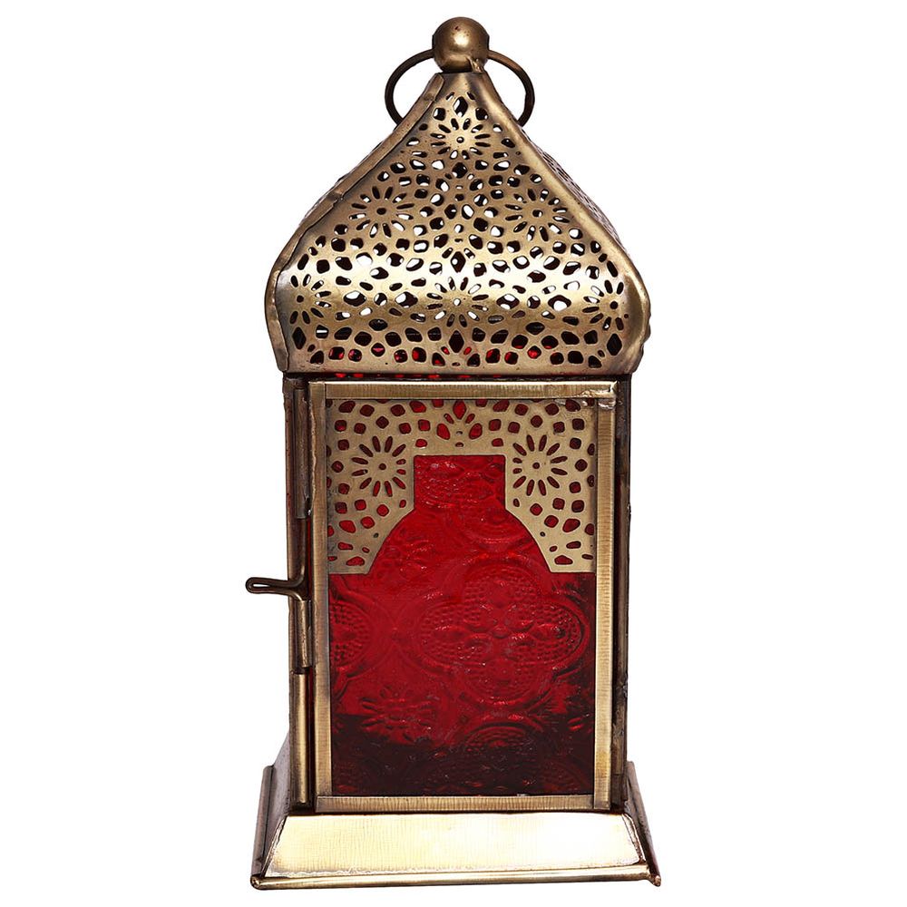 هلالفل - فانوس أصلي مصنوع يدويًا - متوسط - أحمر