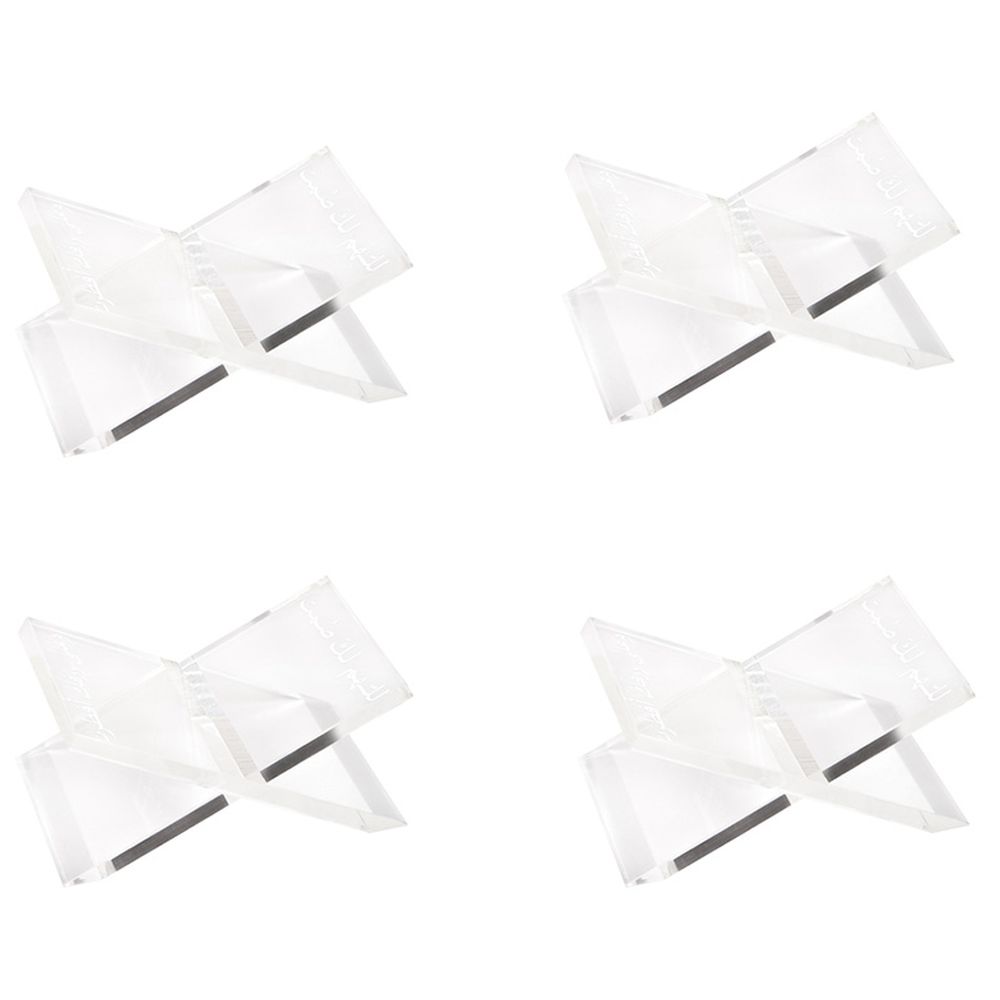 هلالفل - حامل تمر افطار - شفاف - 4 قطع