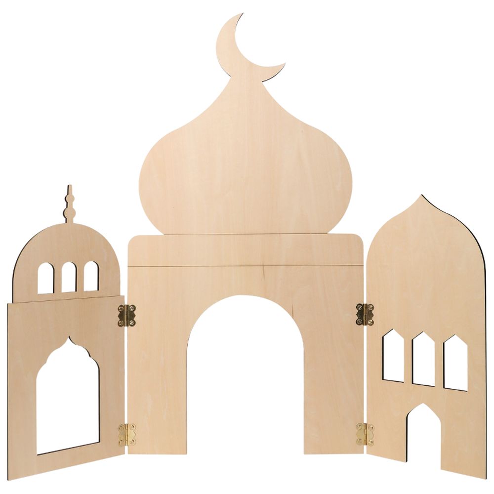 Hilalful - My Wooden Pop-Up Masjid Decor Item - Beige