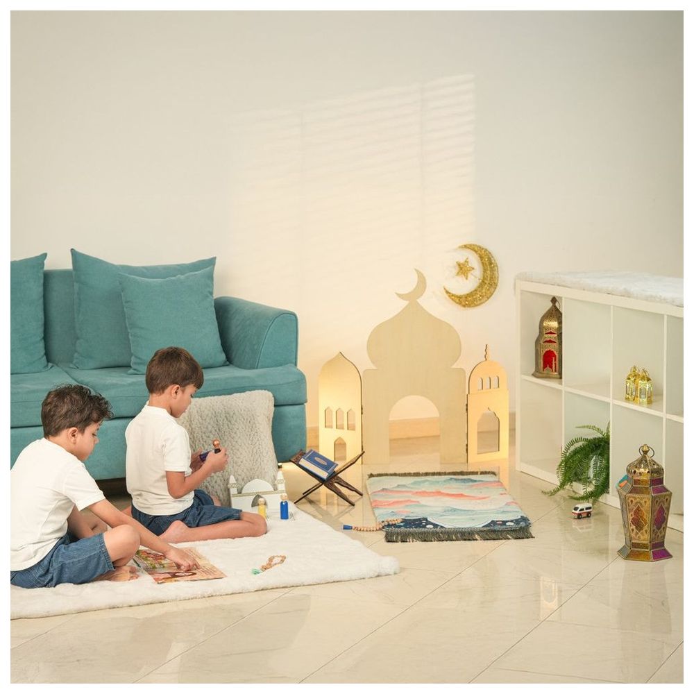 Hilalful - My Wooden Pop-Up Masjid Decor Item - Beige