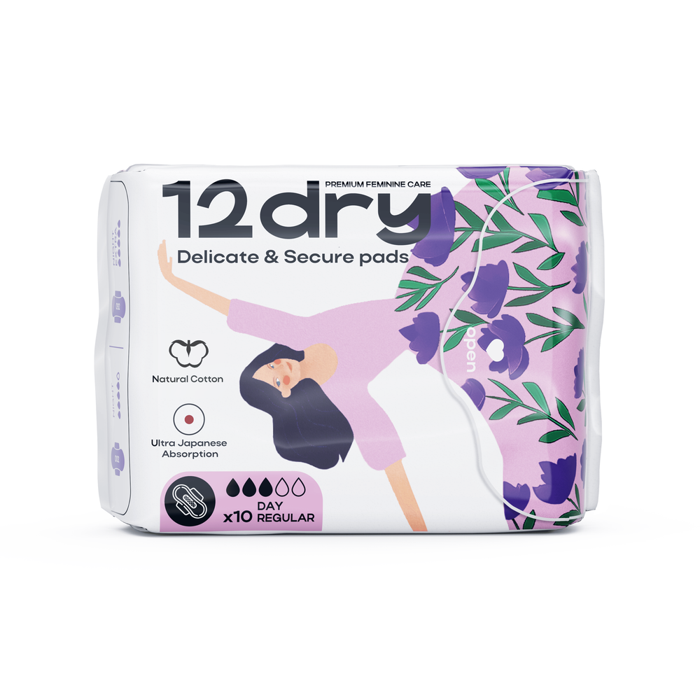 12dry - Ultra Thin Day Regular Pads - 10 pieces - 245 mm