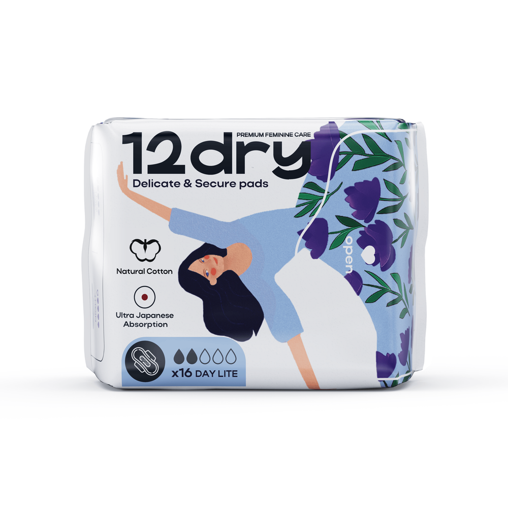 12dry - Ultra Thin Day Lite Pads - 16 pieces - 185 mm