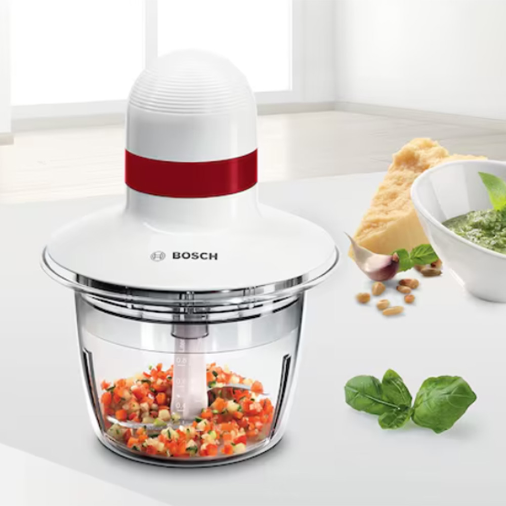 Bosch - Chopper - White/Deep Red - 400 W - 800ml