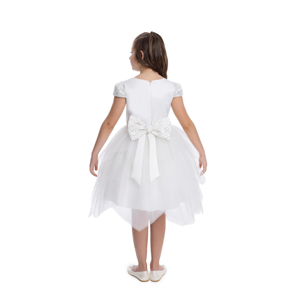 Via Bambino - Girl's Sparkling Tulle Cap Sleeves Party Dress