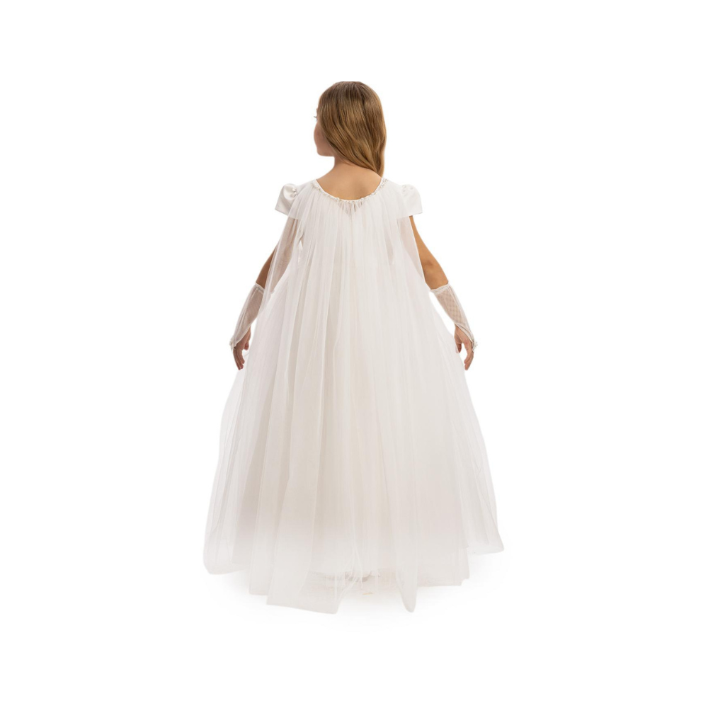 Via Bambino Girl's Tulle Flower Gown