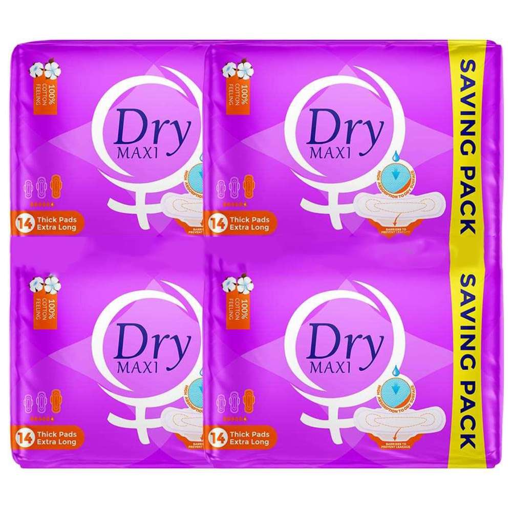 Dry - Maxi Thick Pads - Extra Long - 56 Pcs