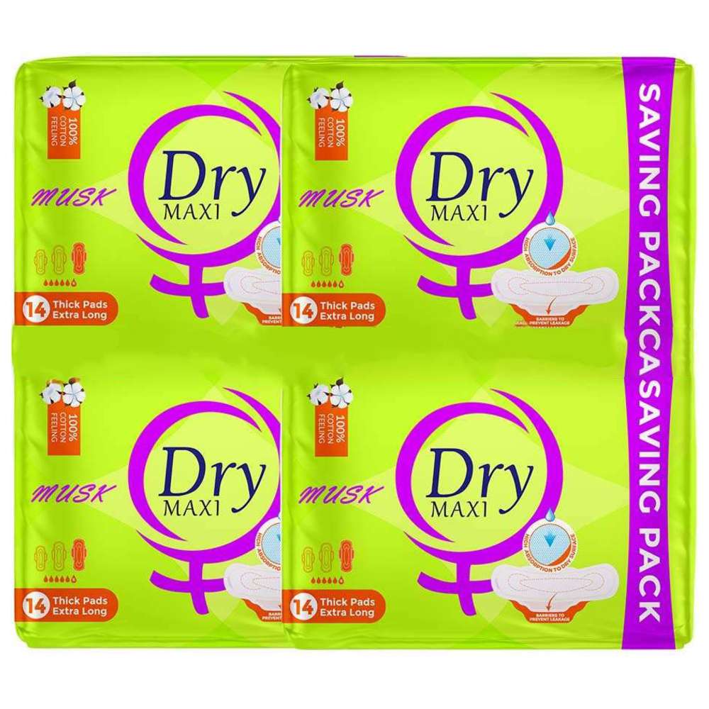 Dry - Maxi Musk Pads - Extra Long - 56 Pcs