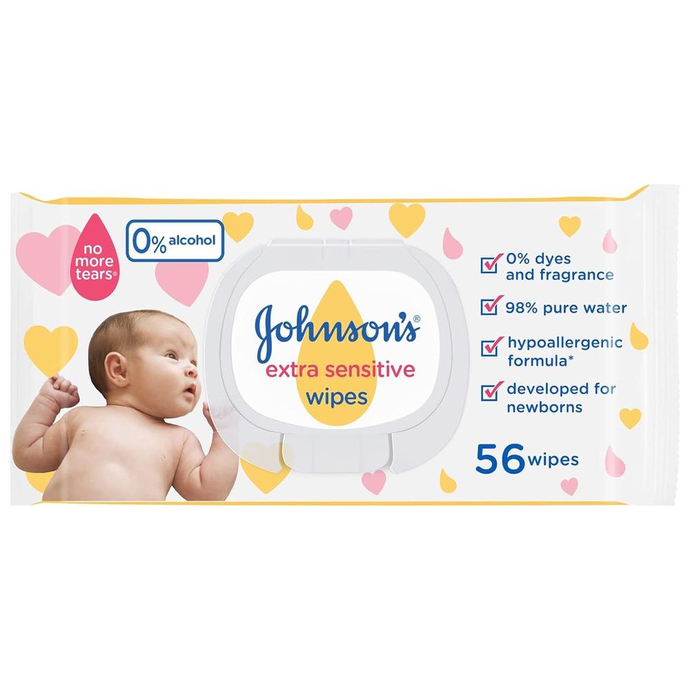 Johnson & Johnson - Extra Sensetive Wet Wipes - 56 Pcs