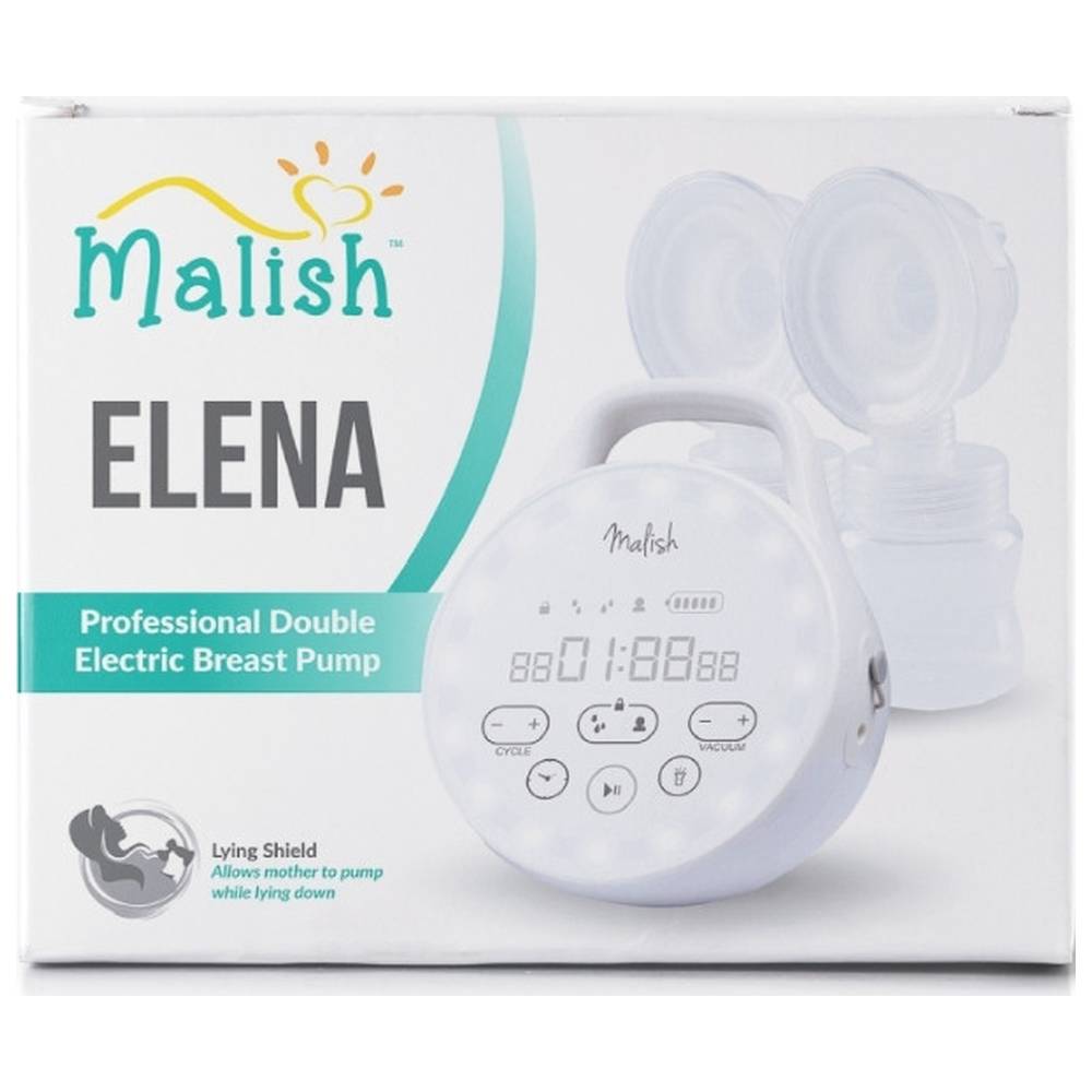 Malish - Elena Professional Rechargeable Double Hands-Free Breast Pump - White
