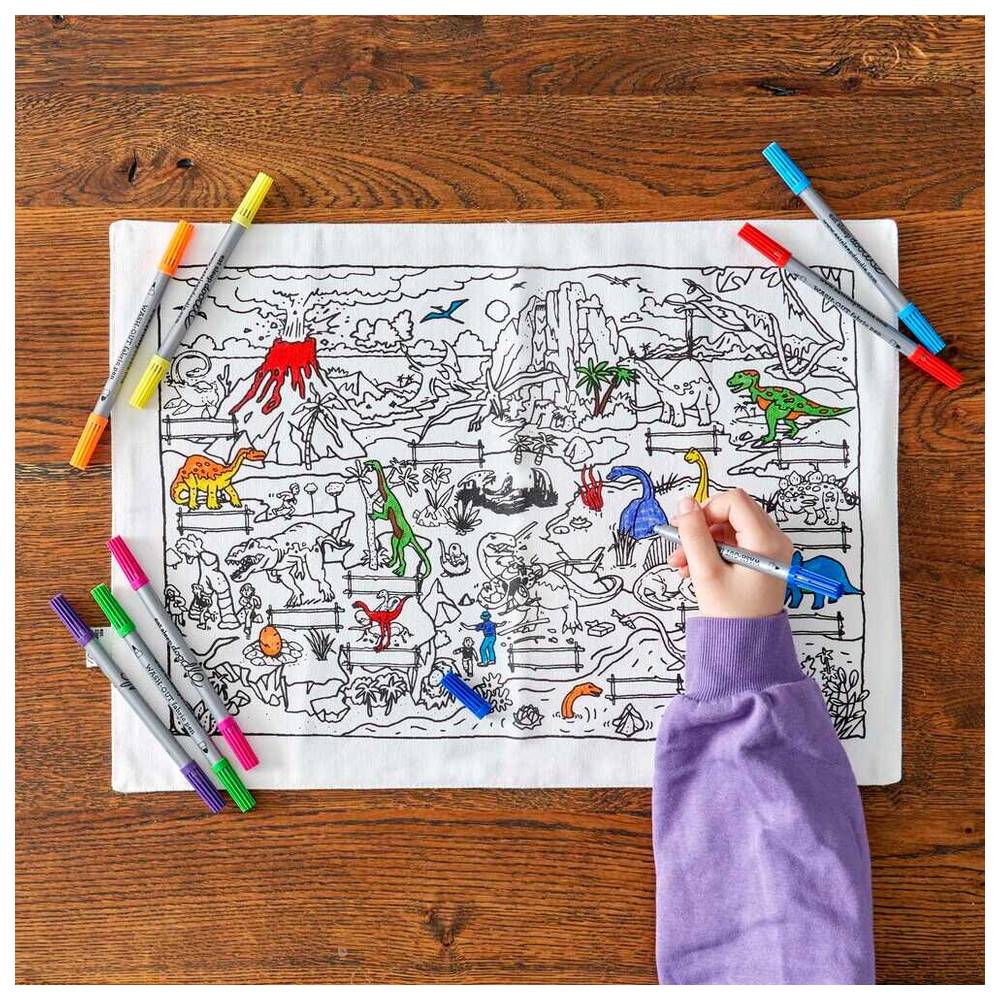 إيت سليب دودل - مفرش طعام متنقل للتلوين - ديناصور