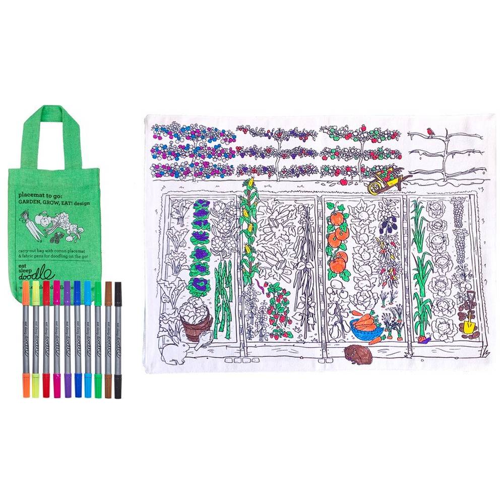 إيت سليب دودل - مفرش طعام متنقل للتلوين - المزروعات