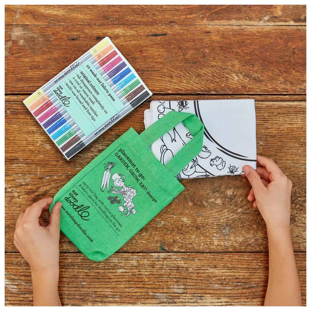 إيت سليب دودل - مفرش طعام متنقل للتلوين - المزروعات