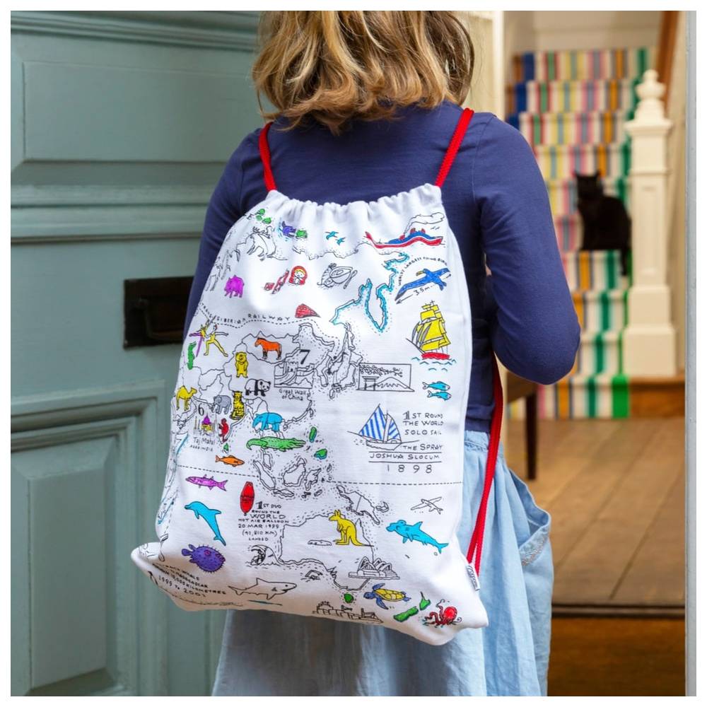 إيت سليب دودل - حقيبة ظهر - خريطة العالم