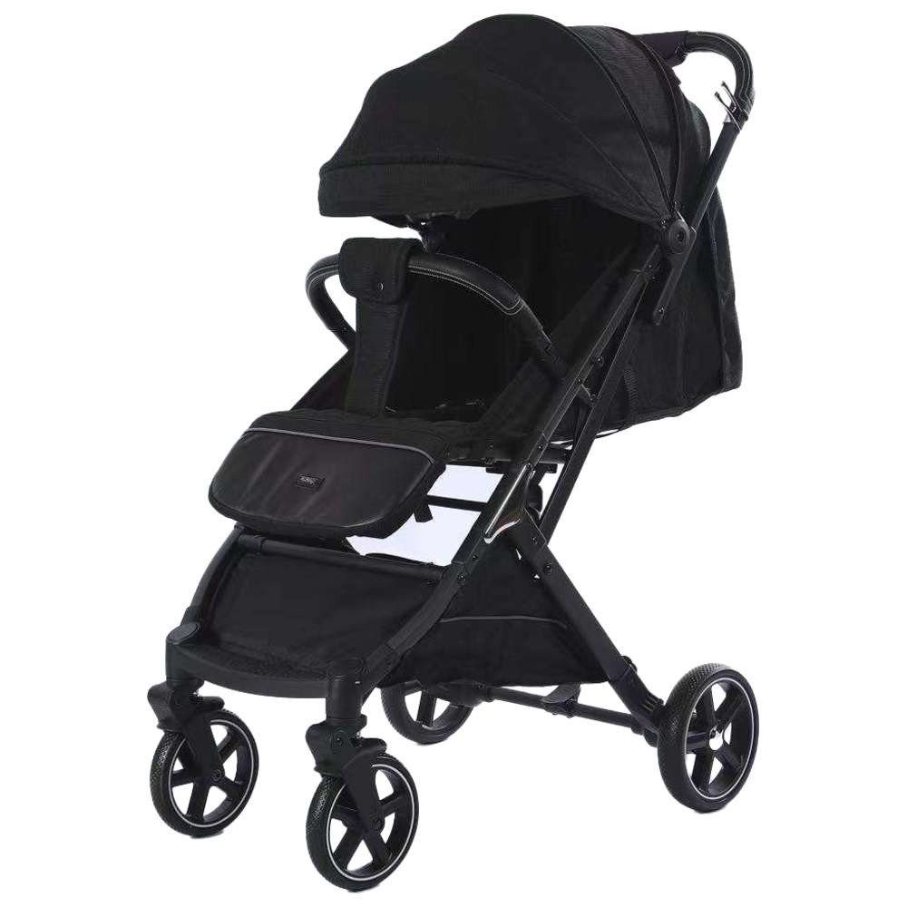 بورباي - عربية أطفال قابلة للطي للسفر - أسود