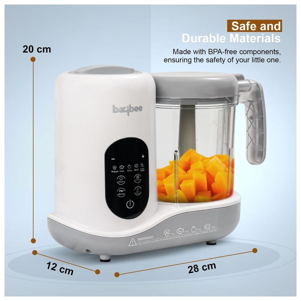 بايبي - محضّرة طعام كهربائية للأطفال 5 في 1 بلينزي - أبيض