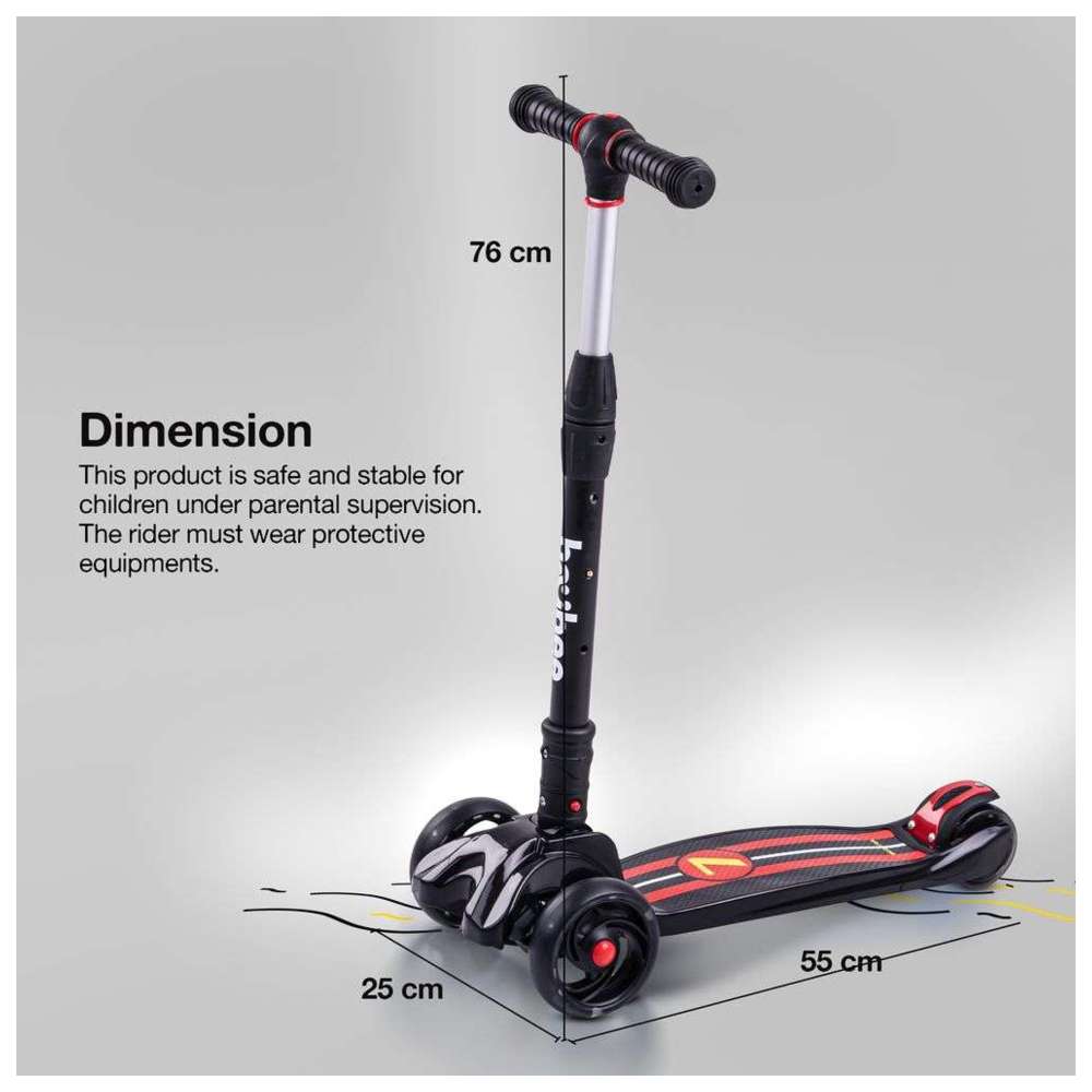 بايبي - سكوتر قابل للطي للأطفال - أسود