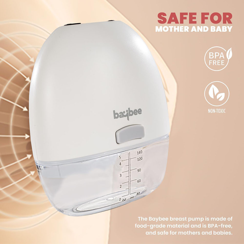 Baybee - Ultra Slim Hands Free Electric Breast Pump - Clear