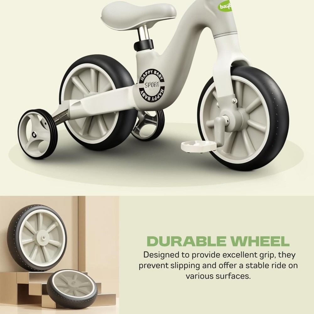 Baybee - Baby 2-In-1 Buzzy Tricycle With Light And Music - Green