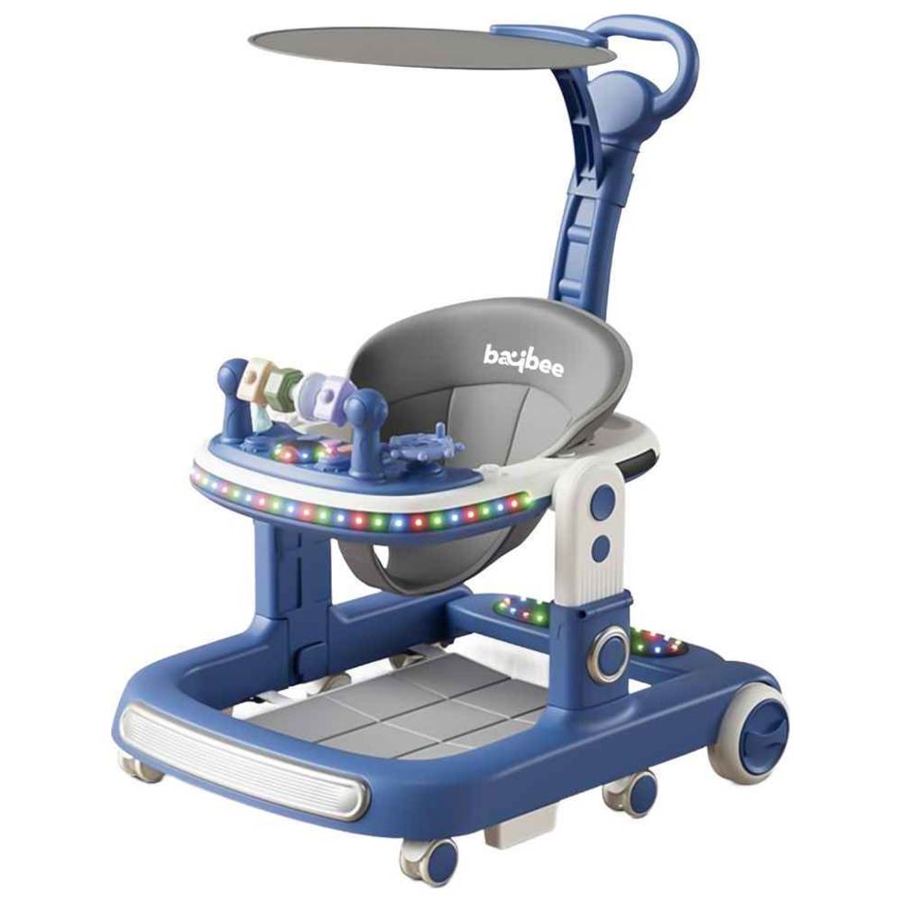بايبي - مشاية أطفال متعددة الاستخدامات 2 في 1 - أزرق
