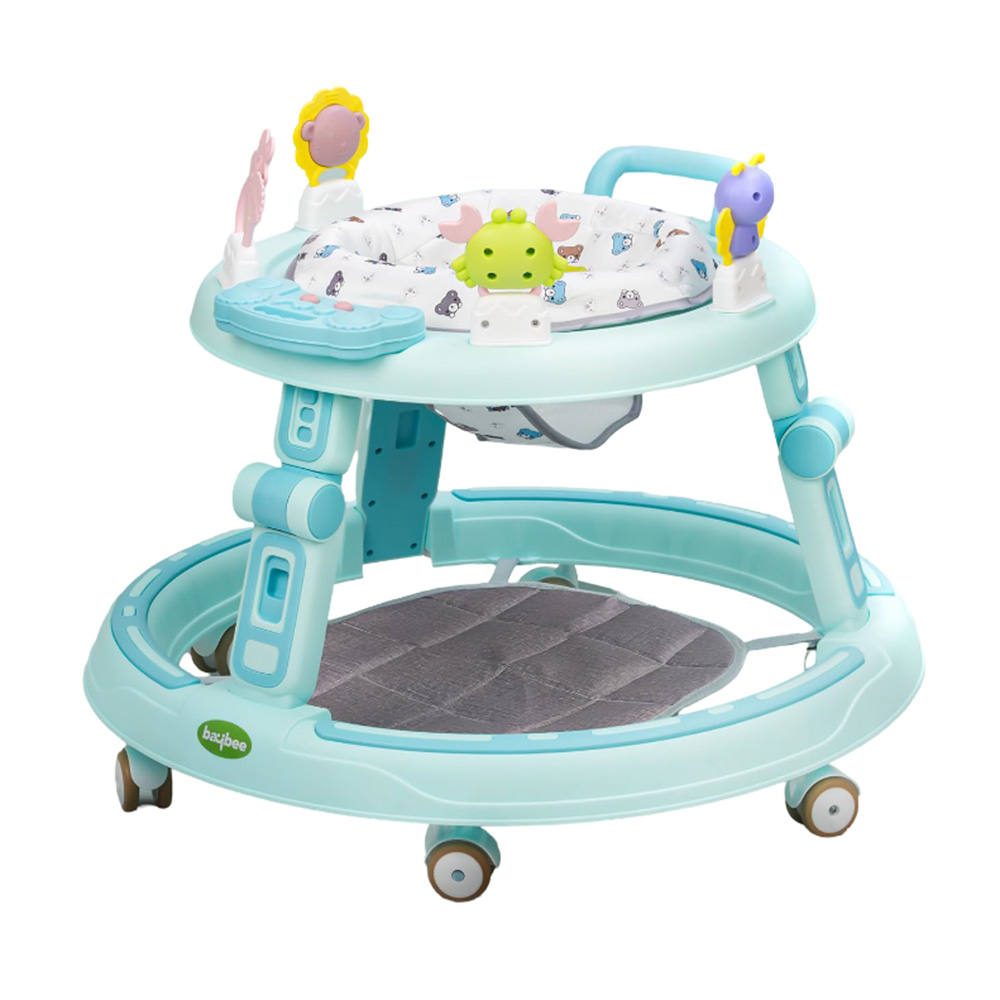 بايبي - مشاية أطفال دائرية 2 في 1 - أزرق فاتح