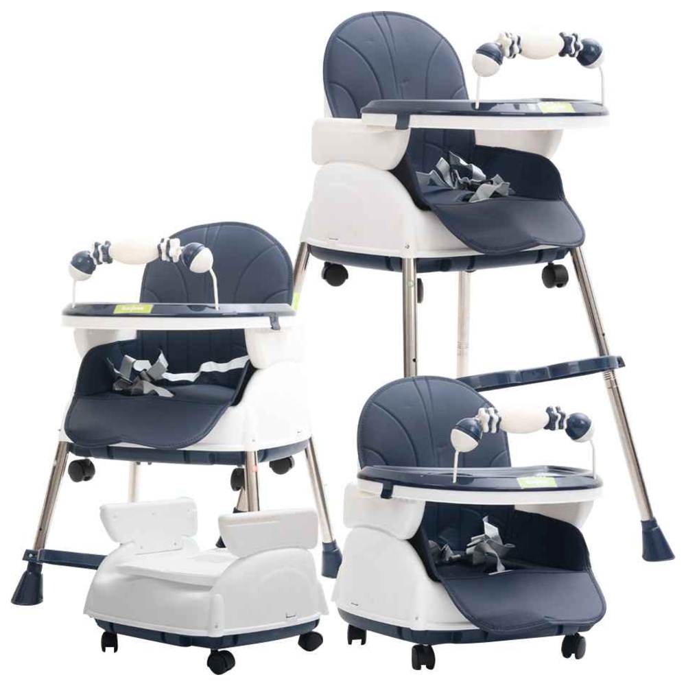 Baybee - 4-in-1 Nora Convertible Baby High Chair - Dark Blue