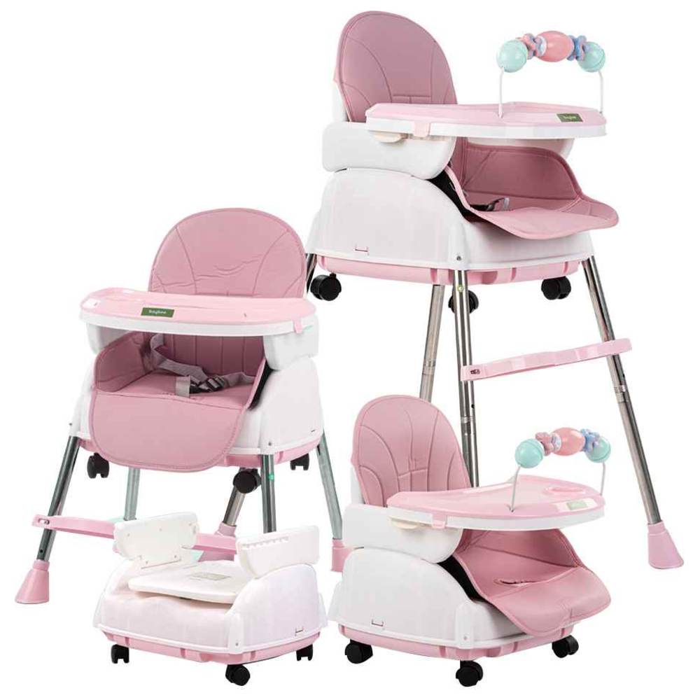 Baybee - 4-in-1 Nora Convertible Baby High Chair - Pink