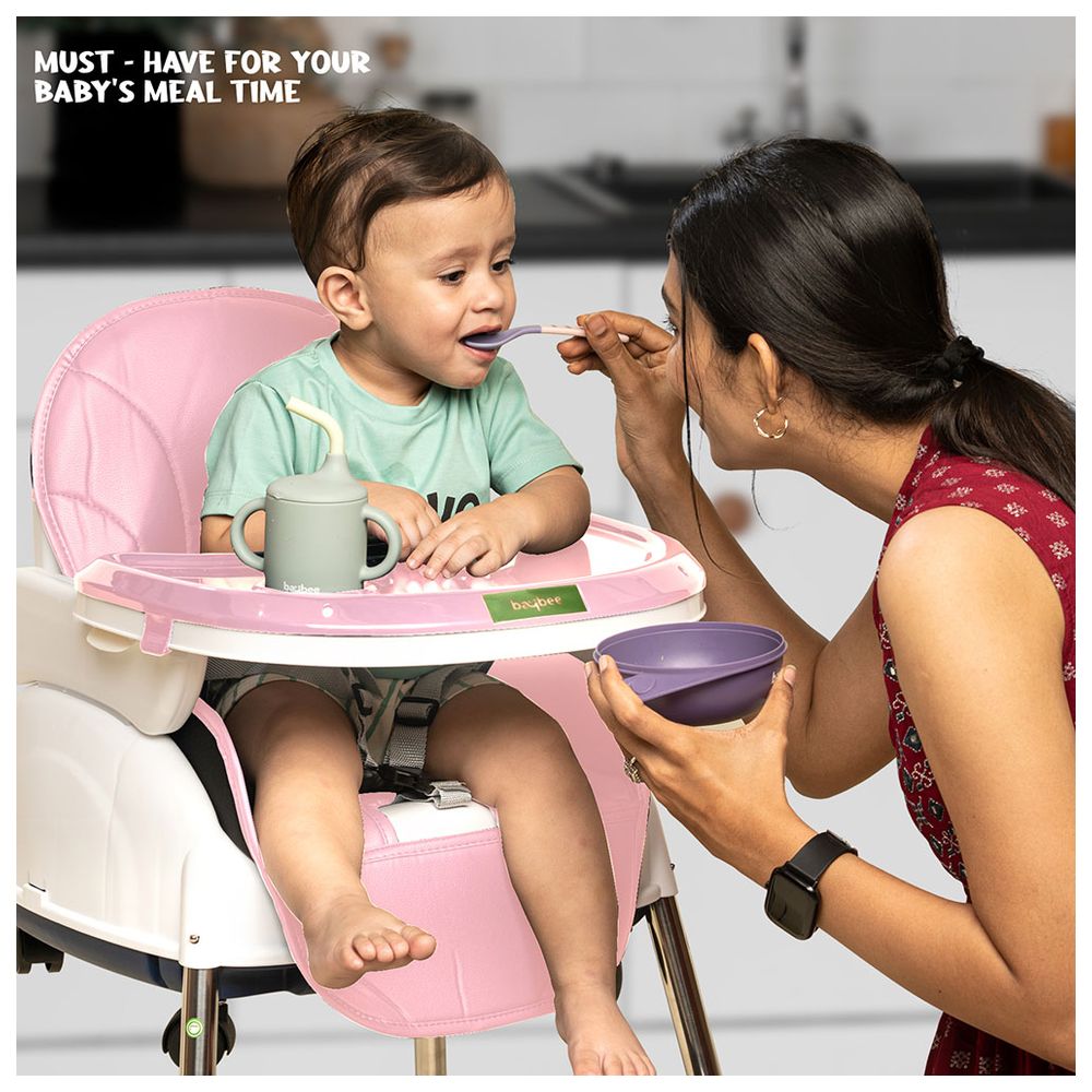 Baybee - 4-in-1 Nora Convertible Baby High Chair - Pink