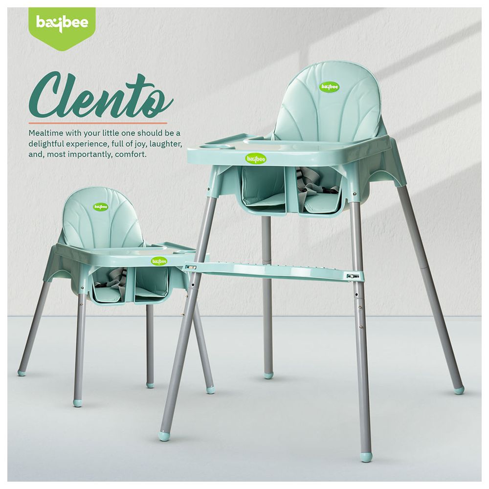 Baybee - 2-in-1 Baby High Chair With Adjustable Height - Green