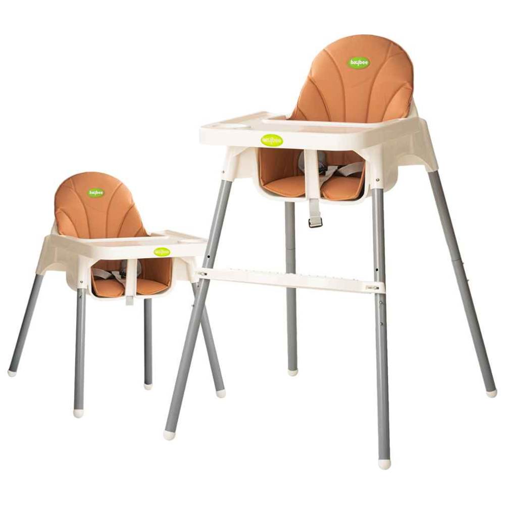 Baybee - 2-in-1 Baby High Chair With Adjustable Height- White